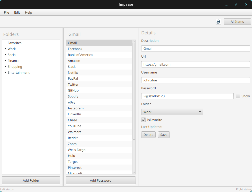 Impasse desktop screenshot